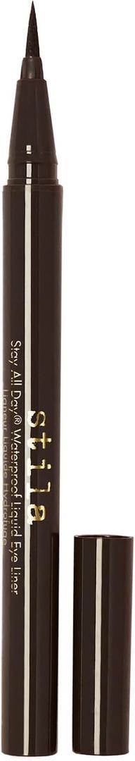 stila Waterproof Liquid Eye Liner, Stay All Day Makeup with Fine Brush Tip Lasting Satin Finish, Smudge-Proof & Transfer-Resistant (1 Count (Pack of 1), 04 Regular - Intense Smoky Quartz)