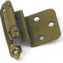 Laurey 28605 3/8 Inch Inset Antique Brass Semi Concealed Cabinet Hinges, 2 Count (1 Pack)