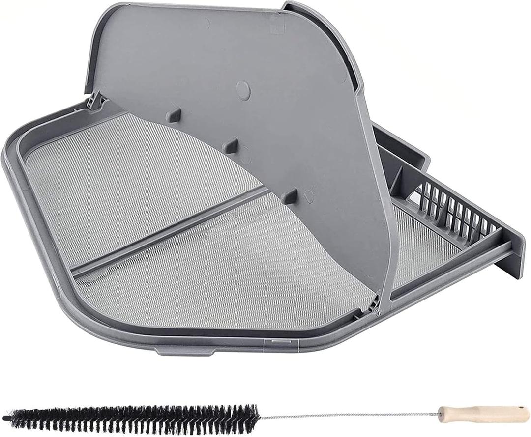 DC97-16742A Dryer Lint Trap Screen Filter Replacement for Samsung Dryer-Replaces AP5306681, DC61-03048A, DC61-02610A, DV45H7000EW/A2, DV40J3000GW/A2, DVE50R5200W/A3 with Flap and Vent Cleaner Brush
