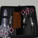 6 in1 Professional Dog Grooming Scissors Kit, Dog Shears for Grooming with Safety Round Tips, Titanium Coated Grooming Scissors for Dogs Cat Pet At Home