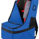 YOREPEK Car Seat Travel Bag, Padded Car Seats Backpack for Air Travel, Heavy Duty Carseat Travel Bag for Airplane, Airport Gate Check Bag (Blue)