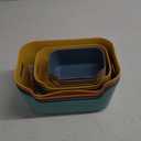 12 Pack Plastic Storage Bins and Baskets, 3 Sizes Classroom Organizer Bins with Built-in Handle, Household Colorful Pantry Shelf Organization Container for Office Bedroom Countertop,10.7x7x4.7