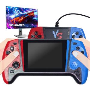 Handheld Game Console, Portable Video Game Console with 500 Retro Games, 3.5" HD Screen, Rechargeable Battery, Support 2 Players and Hook Up to TV, Christmas Birthday Gift for Adults Kids 412