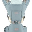 Baby - Carrier, 6-in-1 Baby Carrier with Waist Stool-, FRUITEAM Baby Carrier with Hip Seat for Breastfeeding, One Size Fits All - Adapt to Newborn, Infant & Toddler (Blue)