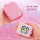 3 x MGZNMTY Carrying Case and Silicone Case for Bitzee Magicals Interactive Toy Digital Pet and Protective Skin Cover for New Bitsy Electronic Virtual Pet (Pink)