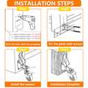 Caster Wheels, 2.5 Inch Workbench Casters Set of 8 Heavy Duty - 600 Lbs Capacity Retractable Swivel Castors with No Noise Polyurethane Wheels, Easy to Install for Tables Legs, Work Bench & Tool Carts