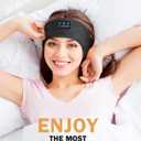 LC-dolida Sleep Headphones Headband Bluetooth 5.4, Headband Earphones Wireless with USB C Charge Port, Sleep Mask for Sleeping, Sports, Gifts, Workout, Jogging, Yoga, Insomnia, Air Travel, Meditation