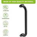 Dolibest 6 Pack 17-Inch Safety Handle, Metal Safety Playground Handles,Sturdy Playground Handle Bars & Wider Base Design, Playset Handles for Climbing Frame, Treehouse, Swing Set Accessories-Black