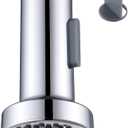 Angle Simple Faucet Head Replacement, Male Thread Type G 1/2 or 13/16 Inch, Tested to NSF/ANSI/CAN 61 & 372, Kitchen Sink Sprayer, Stream and Spray Mode, Chrome