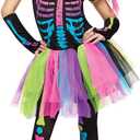 Fun World girls Funky Punky Bones (Small 4 - 6, Multicolor)