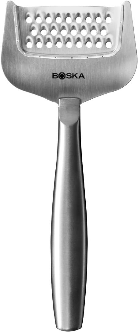 Boska Stainless Steel Grater - Cheese Grater Copenhagen Best for Hard Cheese, Citrus, and Vegetables - Multifunctional Rust-Proof Shredder - Manual Handheld 