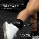 Gymreapers Ankle Straps For Cable Machine Kickbacks, Glute Workouts, Lower Body Exercises - Adjustable Leg Straps with Neoprene Padding