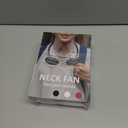 2 x Neck Fan, Hand Free Portable Neck Fans For Women, Kids, and Men, 3 Speed Adjustable Hanging Around Necklace Fan, Rechargeable Battery Operated Wearable Fan Personal Fans Cooling Neck Fan (Black)