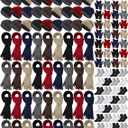 Winter Beanie Hat Scarf Gloves Socks Set Kids Thick Knitted Warm Hat Knit Beanie Long Scarf for Toddler Boys Girls