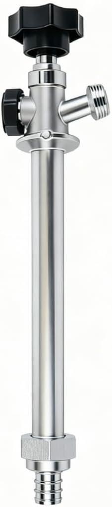 Frost Free Sillcock 14 Inch with Vacuum Breaker - Crimp PEX Connection - Lead-Free Brass Outdoor Faucet, Anti-Siphon Freeze Proof Hose Bibb for 3/8" & 1/2" PEX Tubing
