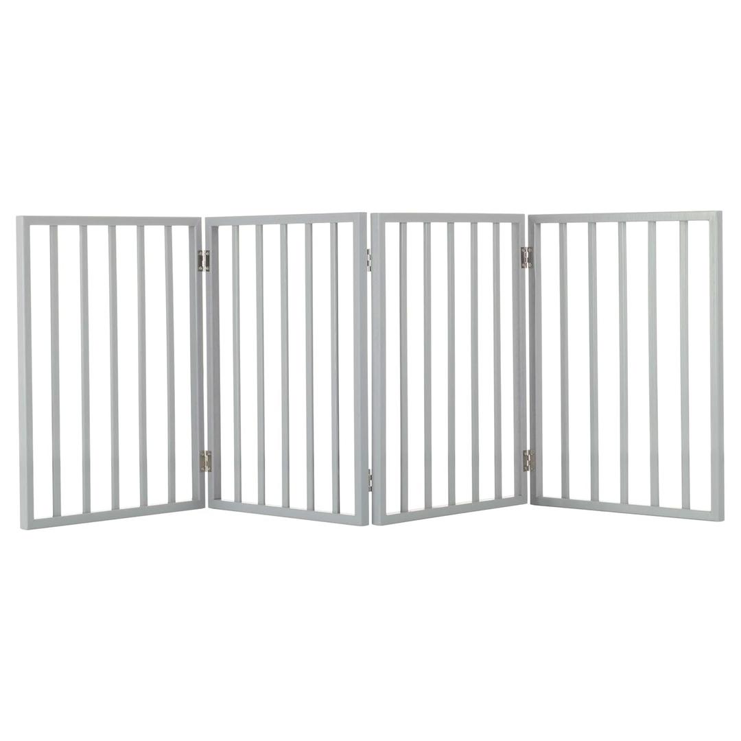 PETMAKER 4-Step Foldable Dog & Cat Stairs for Beds, Couches, Cars  Portable Indoor Outdoor Pet Steps for Small Dogs, Puppies, Kittens & Senior Pets, Lightweight Design, Carpeted Pads (Gray)