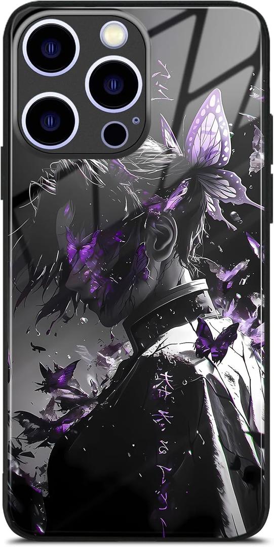 Insect Hashira Anime Manga Art Shockproof Glossy Glass Case for iPhone 16