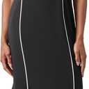 Kasper Women's Sheath W Raglan Seam and Piping (6, Black/Vanilla Ice)