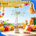 2 x 12" Metal Palm Coconut Summer Tree Topper Decor with LED Lights