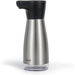 AIKE Magnetic Charging Waterproof Automatic Soap Dispenser for Liquid Soap Spot Resist Stainless Finish 14fl.oz. Model AK1337