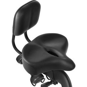 MOONCOOL Oversized Bike Seat with Adjustable Backrest, 13"  11.8" Wide Padded Saddle for Bicycles, Tricycles & Exercise Bikes, Memory Foam & Shock-Absorbing, Waterproof PU, Fits 7/8" Seat Posts (Black)