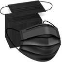 100 PCS Disposable Face Masks, Black Disposable Masks, 3 Ply Protection Face Masks