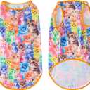 Dog Sleeveless T Shirt Cat Printed Dogs Vest Shirt Pajamas Breathable Stretchy Summer Clothes for Large Pet Boys Girls（2X-Large,Orange）