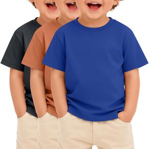 LessonZoo 3 Pack Toddler Boys Shirts, 3-Color Set, 18-24 Months