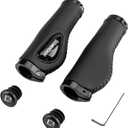 ROCKBROS Bike Handle Grips Ergonomics Design Soft Gel Dual Lock on Bicycle Handlebar Grips for Mountain MTB MBX Bike Electric Scooter (black)