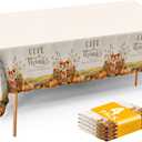 ATFUNSHOP Fall Thanksgiving Tablecloth 4 Packs 54x108 Plastic Disposable Thanksgiving Table Cloth Rectangle Fall Tablecover for Holiday Dinner Party Decorations Outdoor Picnic & Baby Showers