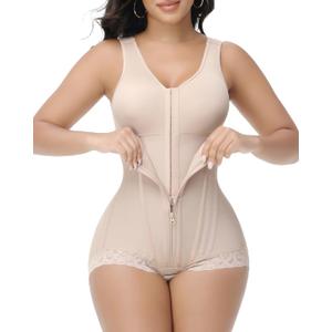 SHAPSHE Fajas Colombianas Moldeadoras Post Surgery Stage 1/2/3 High Compression Garment Full Body Shaper for Women (XX-Large, Tan)
