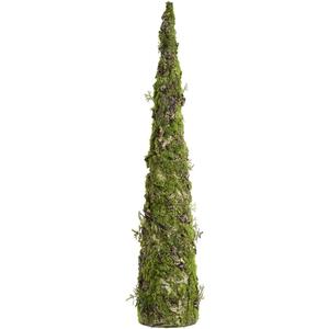 36" Artificial Moss Cone-Shaped Topiary -Green (Pack of 2)