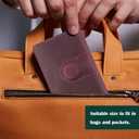 Air Tag Holder - Handmade Leather Passport Holder, Multi-functional Wallet, Vintage Crazy Horse Leather ID & Card Case  Premium Travel Document Organizer & Orange