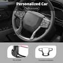 Linskip Steering Wheel Cover Trim Compatible with 2021-2026 Chevy Silverado 1500 2500HD 3500HD Blazer & 2021-2024 Suburban Tahoe, Interior Accessories Carbon Fiber Black