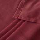 BGment Linen Burgundy Curtains 54 Inch Length for Short Window, Semi Sheer Drapes Lightweight Rustic Textured for Living Room Christmas Patry Decor Rod Pocket, 2 Panels Set, Each 42 Inch Wide