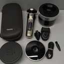 Philips Norelco Shaver i9000 Prestige Ultra, Wet & Dry Electric Shaver, White Gold, SenseIQ Pro Technology, Triple Lift & Cut System, 360 Rotating NanoTech Precision Blades, Beard Styler, XP9403/88 (i9000 Prestige + Charge Stand, QCP & Trimmers, Black)