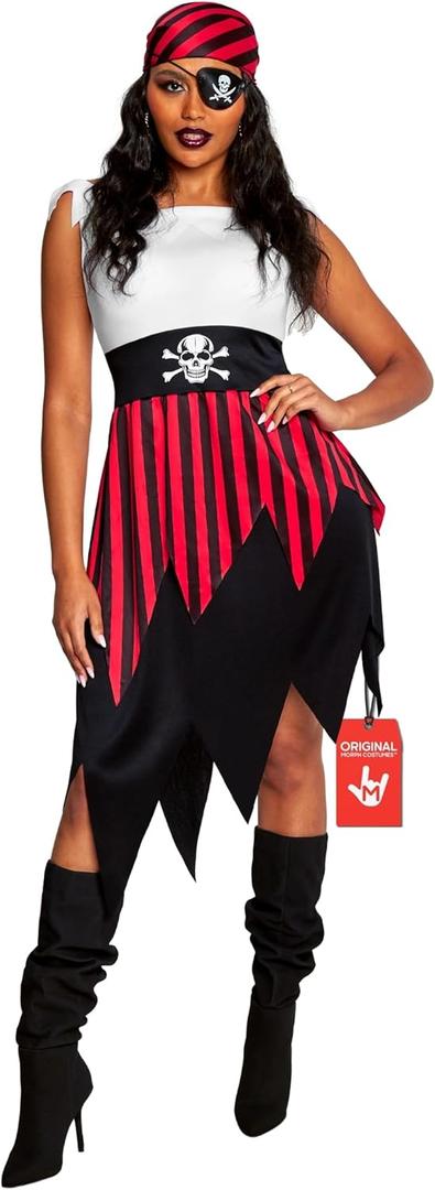 Morph Pirate Costume Women, Pirate Costume Adults, Womens Halloween Costumes (Large)