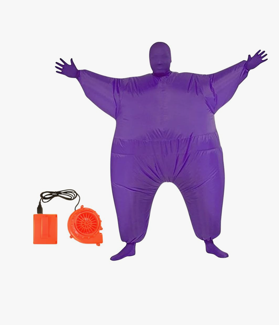 Qshine Adult Inflatable Full Body Jumpsuit Cosplay Costume Halloween Funny Fancy Dress Blow Up Party Toy