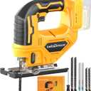 Jig saw compatible with Dewalt 20V Battery (Battery not Included) Cordless Jigsaw with LED Work Light, 0- 45 Bevel Cuts, 3 Orbital Settings for Straight/Curve/Bevel/Circle Cutting