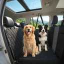 YSSANDRA Dog Seat Cover for Back Seat, Back Seat Extender,Hard Bottom, Abrasion Resistant Pet Car Seat Covers for Full Size SUV, Truck.