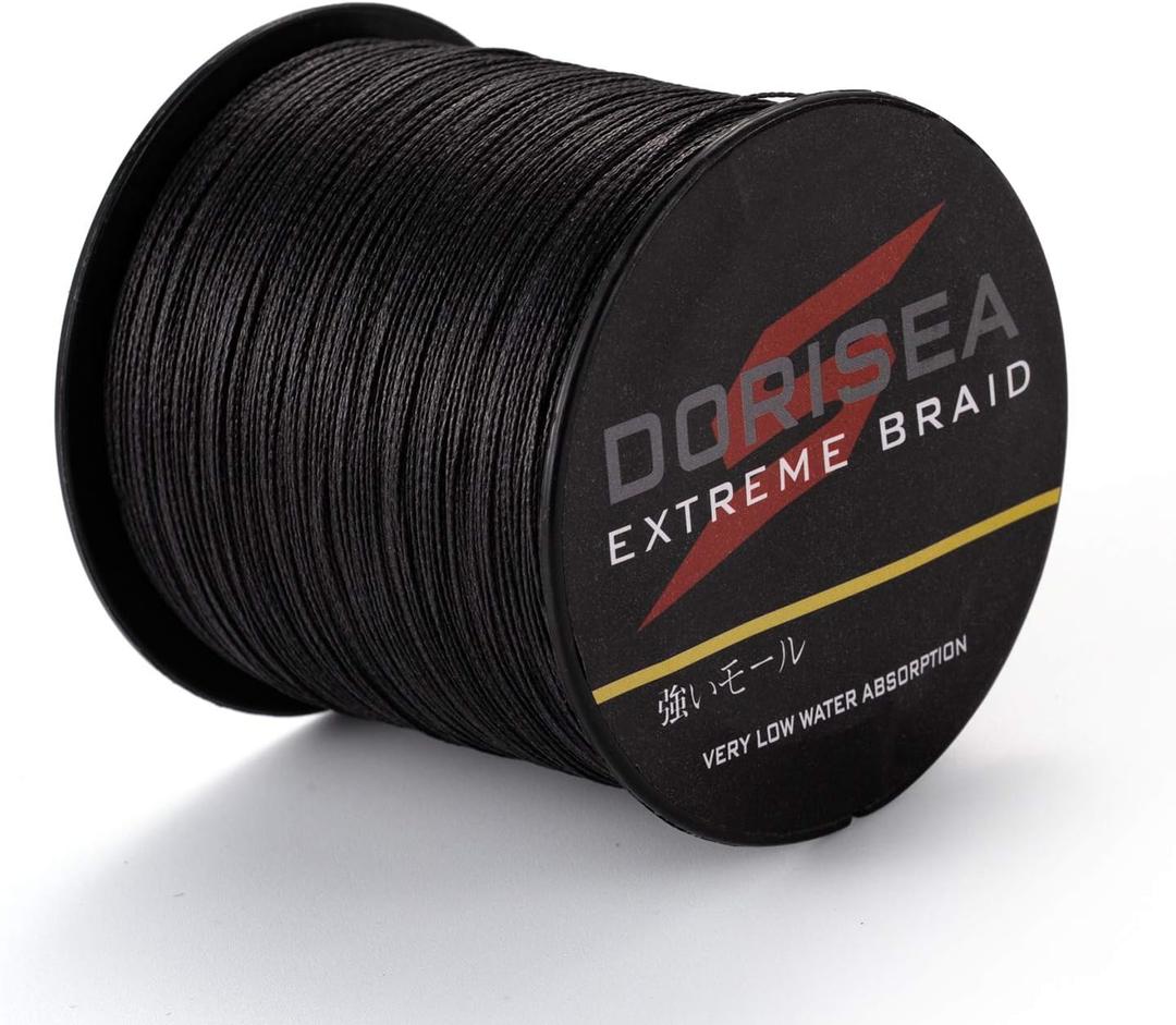 Extreme Braid 100% Pe Black Braided Fishing Line 109Yards-2187Yards 6-550Lb Test Fishing Wire Fishing String Incredible Superline Zero Stretch