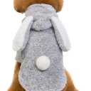 Easter Day Bunny Dog Costume Puppy Hoodies Dog Clothes Pet Suit for Large Dogs (Grey,XX-Large)