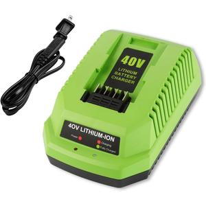 40V Charger Replacement for Greenworks 40 Volt Battery Charger Lithium Ion 29482 29252 20202 22262 29472 29462 Compatible with 40V G-MAX Power Tools (Not for 29662)