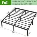 Metal Platform Bed Frame Full Size, 18 Inch Height with Heavy Duty Steel Support, No Box Spring Needed, Easy Assembly and Underbed Storage,Black