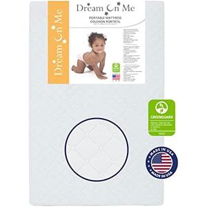 Dream On Me Holly 3” Fiber Baby Crib Mattress, Greenguard Gold and JPMA Certified Crib Mattress, Fits All Portable & Mini Cribs, Waterproof Vinyl Cover, Comes with 10 Years Limited Dream On Me Holly 3” Fiber Baby Crib Mattress, Greenguard Gold and JPMA Certified Crib Mattress, Fits All Portable & Mini Cribs, Waterproof Vinyl Cover, Comes with 10 Years Limited