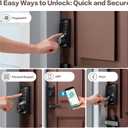 Keylynx 4-in-1 Smart Door Lock with APP Control, Fingerprint Door Locks with Keypad Deadbolt, Keyless Entry Door Lock with Auto-Locking, 16-Month Battery Life Deadbolt Lock, Easy Installation