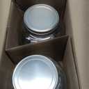 Anchor Hocking 1 Gallon Glass Barrel Jar with Lid (2 piece, brushed metal, screwable)
