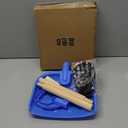 Kids Snow Shovel Adjustable 22-32 Inch Detachable Wooden Handle with Plastic D-Grip Handle and Scoop Includes Child Winter Gloves Lightweight Plastic Shovels for Snow Removal