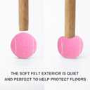 ANCKNE Walker Tennis Balls Precut Tennis Balls for Walkers 4PCS Walkers Legs Universal Precut Glide Balls, Heavy Duty Long Lasting Felt Pad Glide Coverings for Furniture Legs and Floor Protection (Pink)