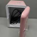 CUTIEWORLD Skincare Fridge - 4L Makeup Fridge for Refrigerating Makeup, Skincare and Food, Mini Fridge for Bedroom, Office and Car, Cooler and Warmer, Beverage Cooler, Leather Pink, 4 liters